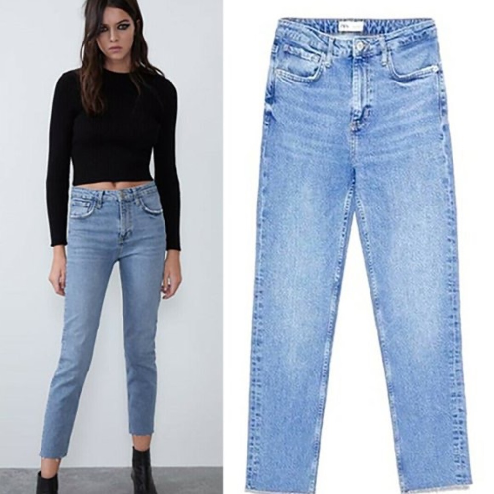 Zara high rise straight leg Jean